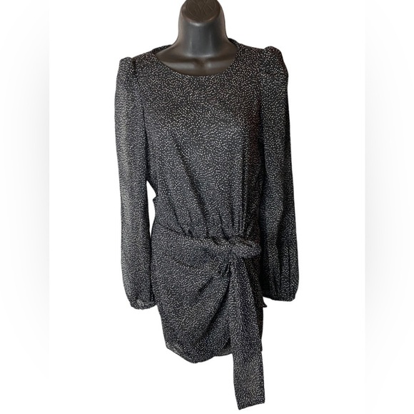 Zara Dresses & Skirts - Zara Women's Black Polka Dot Sheer Dress Size Small